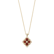 Carave Paris Ruby Bloom Quatrefoil Pendant Necklace