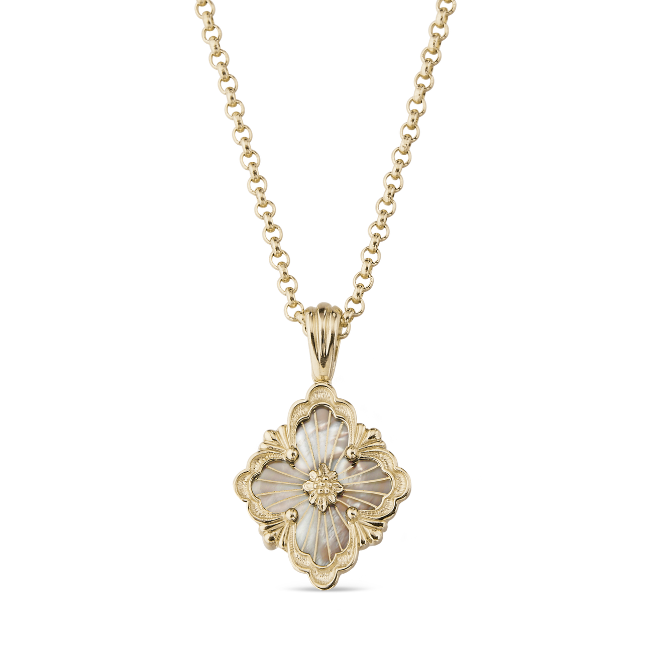Carave Paris Ruby Bloom Quatrefoil Pendant Necklace