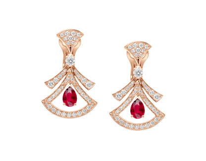 Carave Paris Ruby Fan Drop Earrings
