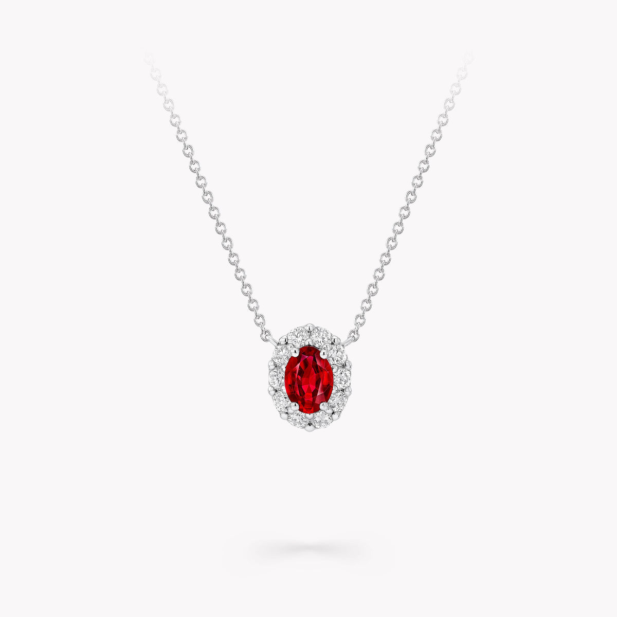 Carave Paris Ruby Halo Pendant Necklace