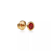Carave Paris Ruby Red Bezel Stud Earring