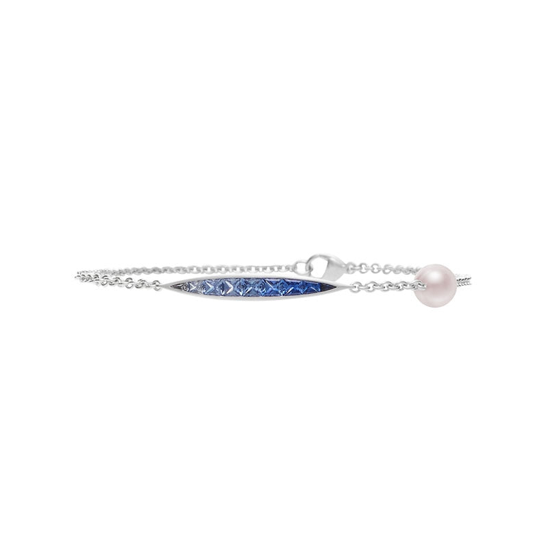 Carave Paris Sapphire Bar Pearl Bracelet