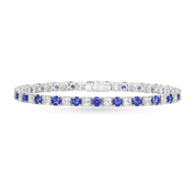 Carave Paris Pink Sapphire & Diamond Tennis Bracelet