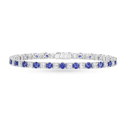 Carave Paris Pink Sapphire & Diamond Tennis Bracelet