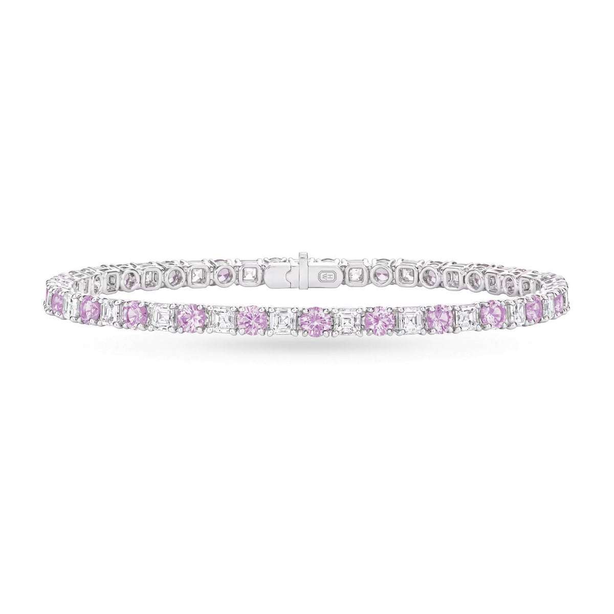 Carave Paris Pink Sapphire & Diamond Tennis Bracelet
