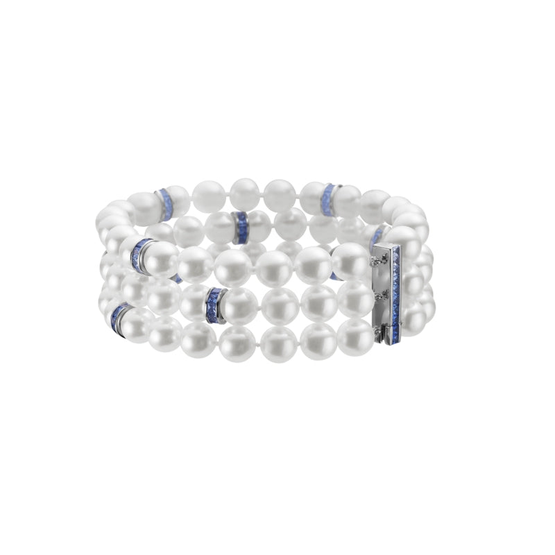 Carave Paris Sapphire & Pearl Multi-Strand Bracelet