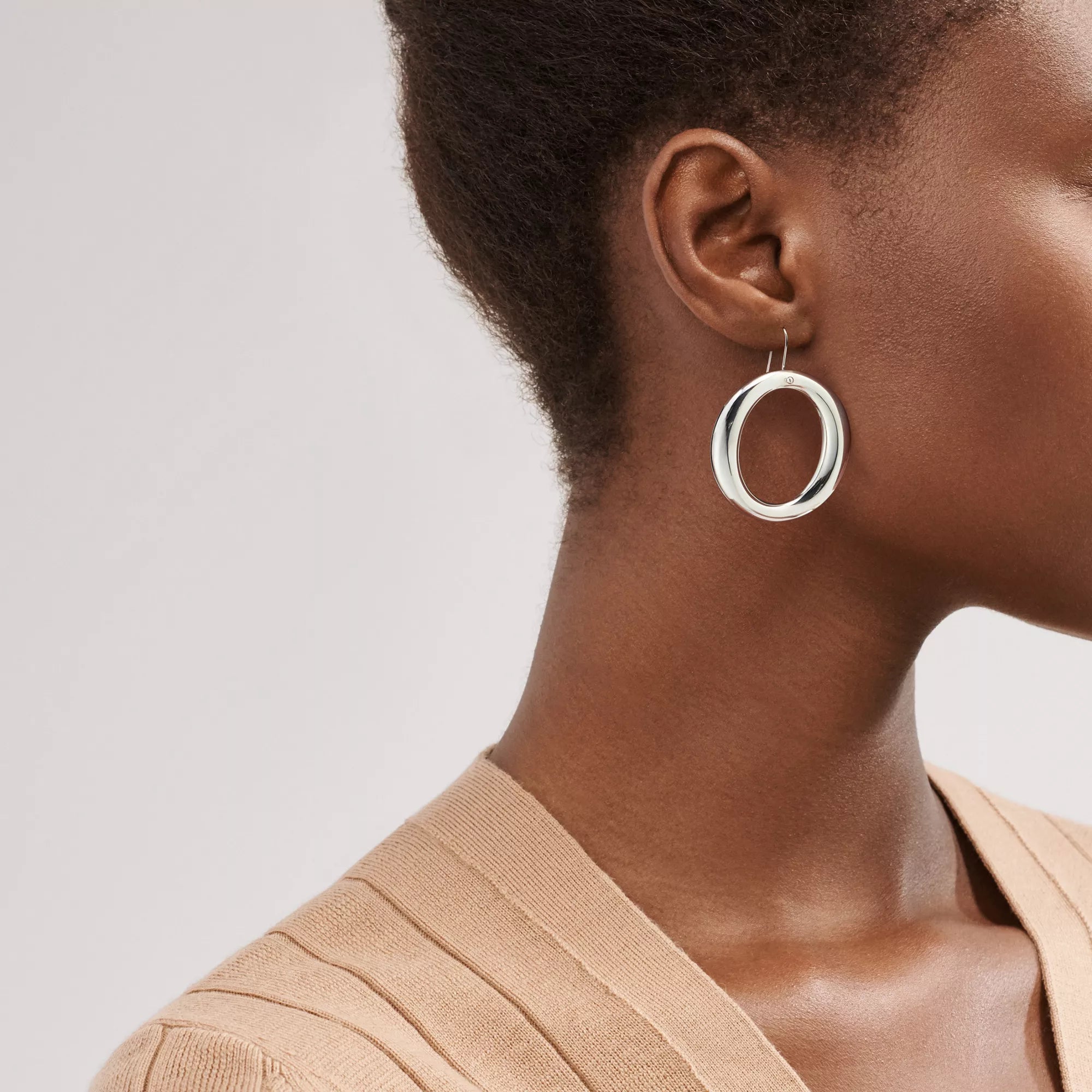 Carave Paris Sculpted Orbital Hoop Earrings