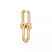 Carave Paris Sculpted Sphere Link Hoop Earring