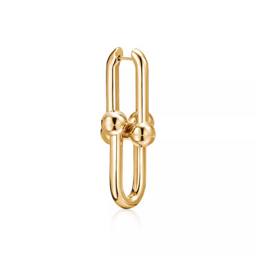 Carave Paris Sculpted Sphere Link Hoop Earring