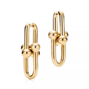 Carave Paris Sculpted Sphere Link Hoop Earring