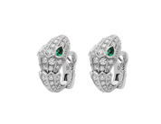 Carave Paris Serpente Emerald Pavé Hoop Earrings