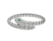 Carave Paris Serpente Emerald Pavé Wrap Bracelet