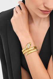 Carave Paris Serpente Luxury Triple Wrap Diamond Bracelet