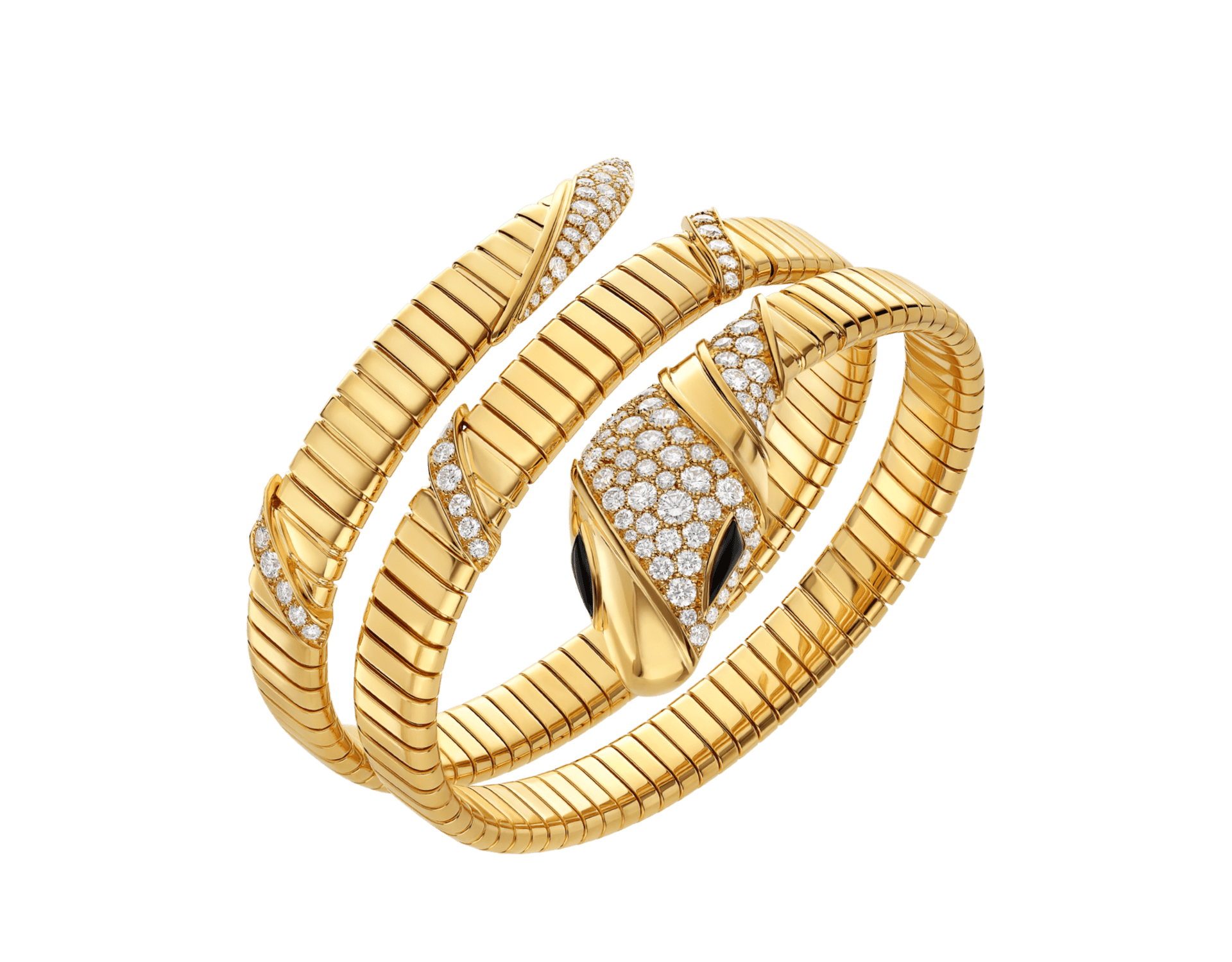 Carave Paris Serpente Luxury Triple Wrap Diamond Bracelet