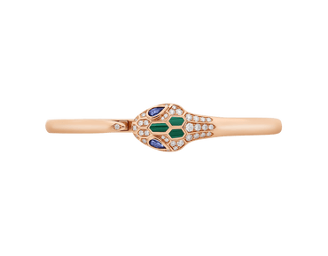 Carave Paris Serpente Malachite & Sapphire Open Cuff Bracelet