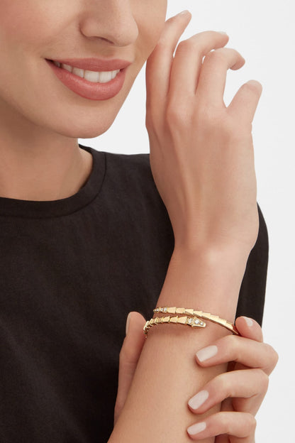 Carave Paris Serpente Slim Diamond Wrap Bracelet