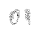 Carave Paris Serpenti Diamond Hoop Earrings in Rose Gold