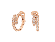 Carave Paris Serpenti Diamond Hoop Earrings in Rose Gold