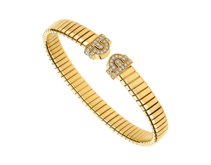 Carave Paris Serpenti Flex Diamond Open Cuff Bracelet