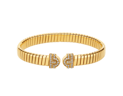 Carave Paris Serpenti Flex Diamond Open Cuff Bracelet