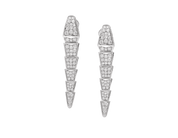 Carave Paris Serpenti Pavé Diamond Drop Earrings in White Gold