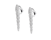 Carave Paris Serpenti Pavé Diamond Drop Earrings in White Gold
