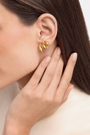 Carave Paris Serpenti Pyramid Gold Single Ear Cuff