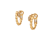 Carave Paris Serpenti Viper Diamond Hoop Earrings in Yellow Gold