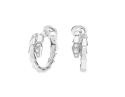 Carave Paris Serpenti Viper Diamond Huggie Earrings in White Gold