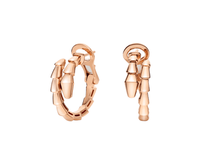 Carave Paris Serpenti Viper Mini Hoop Earrings in Yellow Gold