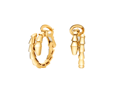 Carave Paris Serpenti Viper Mini Hoop Earrings in Yellow Gold