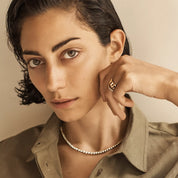 Carave Paris Silver Crystal Tennis Choker Necklace