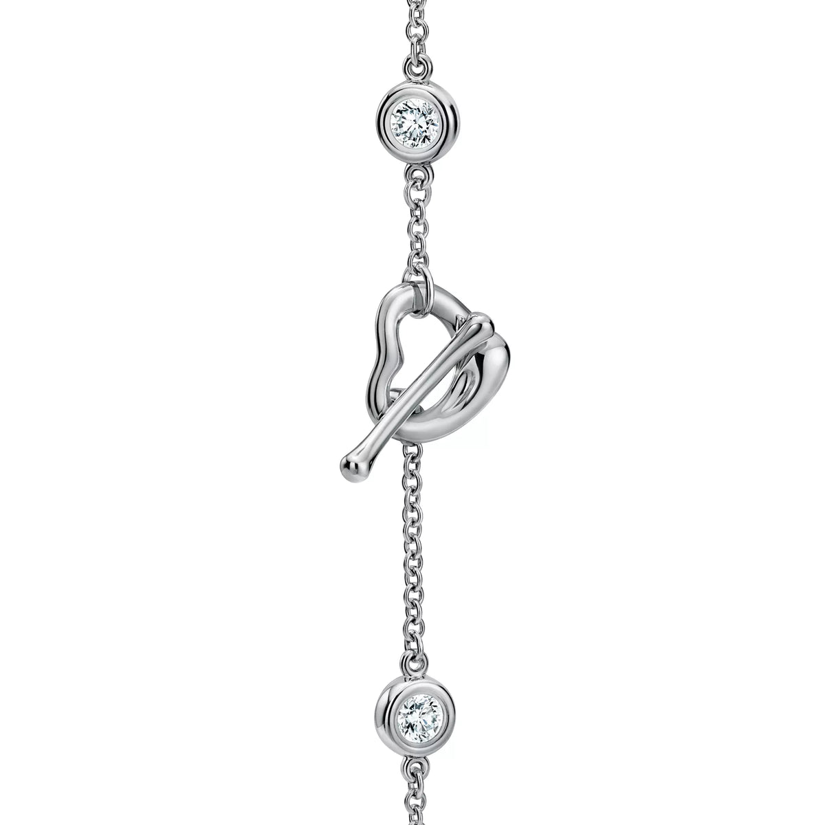 Carave Paris Silver Heart Chain Bracelet with Stone Detail for Women