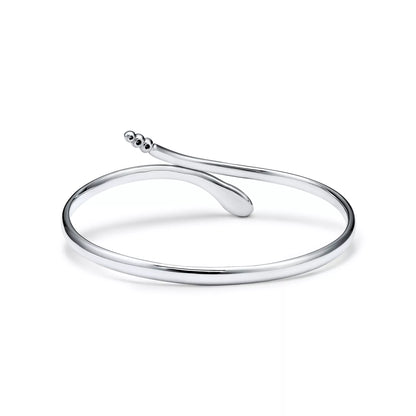 Carave Paris Snake Inspired Silver Bangle Bracelet for Women