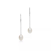 Carave Paris Solitaire Pearl Chain Drop Earring