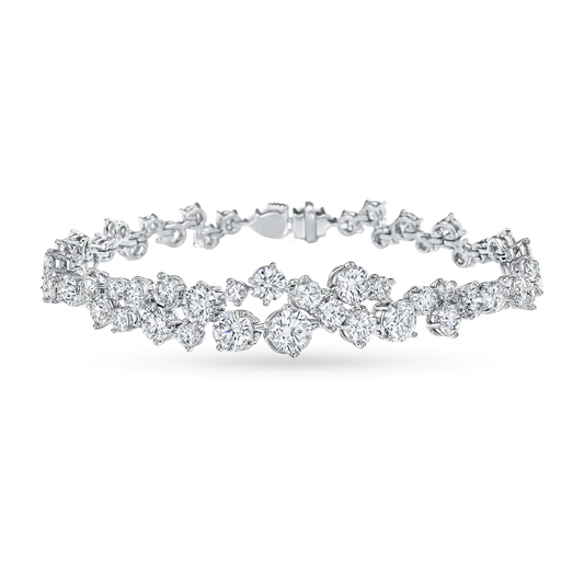 Carave Paris Sparkling Cluster Diamond Bracelet