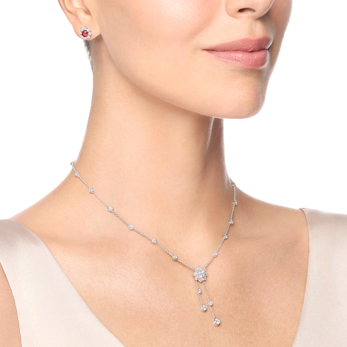 Carave Paris Sunflower Diamond Drop Necklace