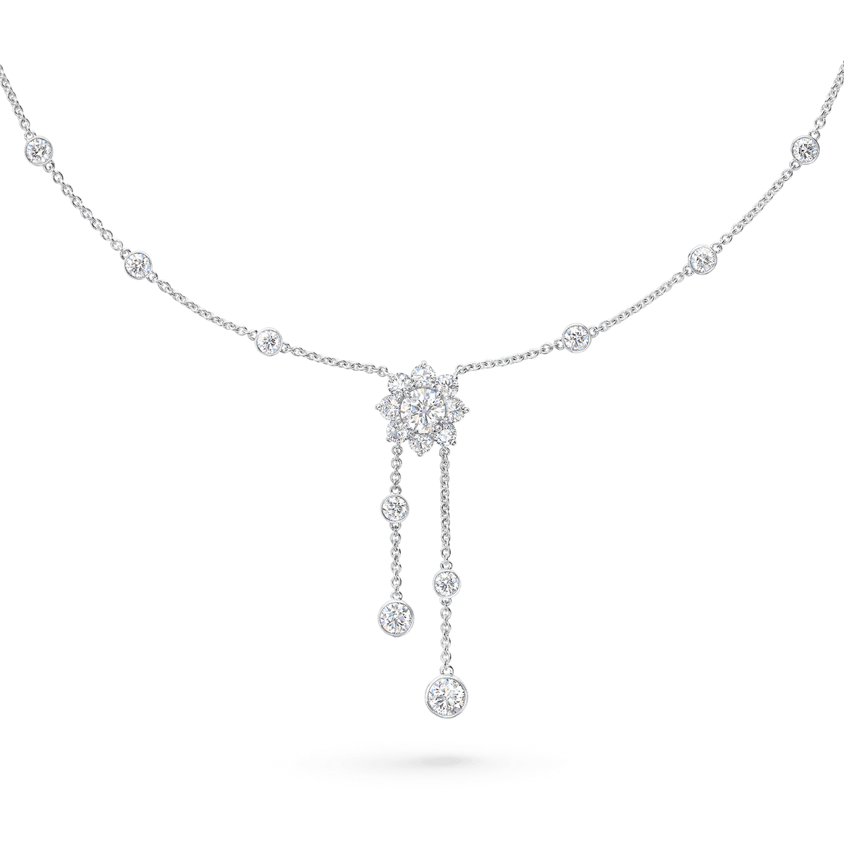 Carave Paris Sunflower Diamond Drop Necklace