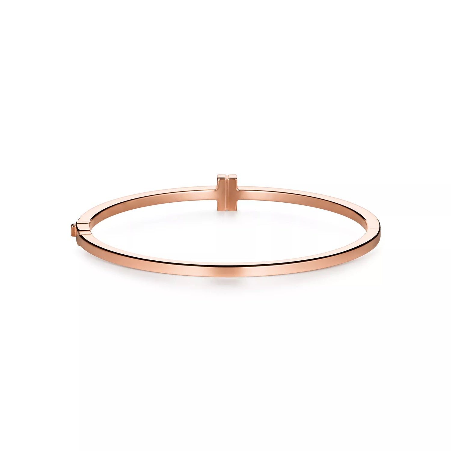 Carave Paris Rose Gold T Hinged Bangle Minimalist Luxury Bracelet