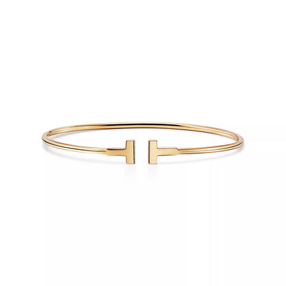 Carave Paris T Wire Gold Cuff Bracelet