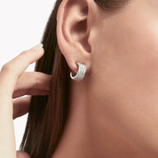 Carave Paris Textured Diamond Huggie Earrings