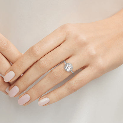 Carave Paris The One Double Halo Round Brilliant Diamond Engagement Ring
