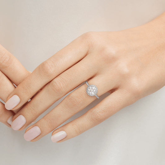 Carave Paris The One Double Halo Round Brilliant Diamond Engagement Ring