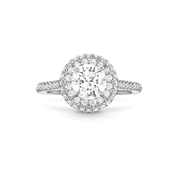 Carave Paris The One Double Halo Round Brilliant Diamond Engagement Ring