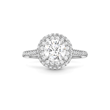 Carave Paris The One Double Halo Round Brilliant Diamond Engagement Ring
