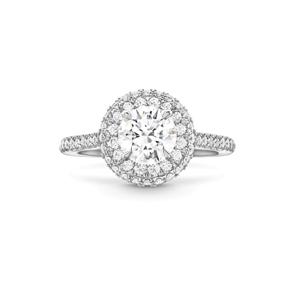 Carave Paris The One Double Halo Round Brilliant Diamond Engagement Ring