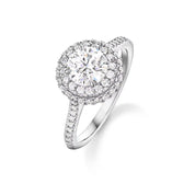 Carave Paris The One Double Halo Round Brilliant Diamond Engagement Ring