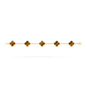 Carave Paris Tiger Eye Alhambra Motif Bracelet