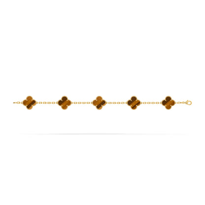 Carave Paris Tiger Eye Alhambra Motif Bracelet