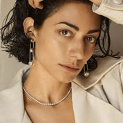 Carave Paris Triple Orb Chain Drop Earring